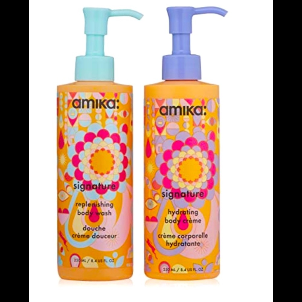 Amika Limited Edition Indulgence Body Wash + Lotion Holiday Set+ free Essie